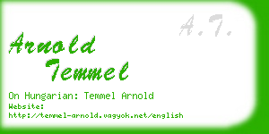 arnold temmel business card